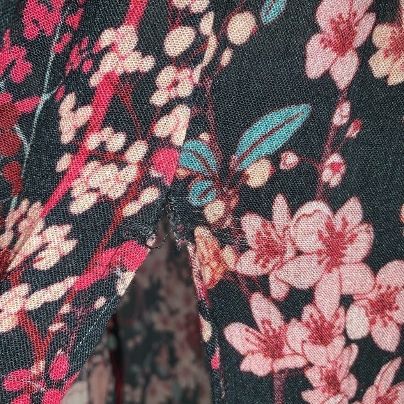 Anthropologie Blank London Split Hem Multi Colored Floral Hi Low Midi Dress - Picture 13 of 13